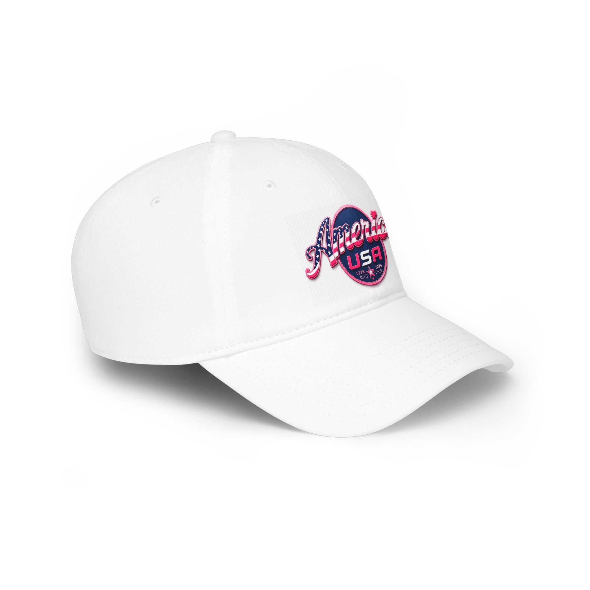America USA Baseball Cap - Retro Patriotic Low Profile Hat for 4th of July