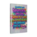 Colossians 3:23 Canvas Wall Art — "Whatever You Do, Work at It" Inspirational Scripture Print