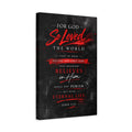 John 3:16 Canvas Wall Art — "For God So Loved the World" Christian Scripture Matte Canvas