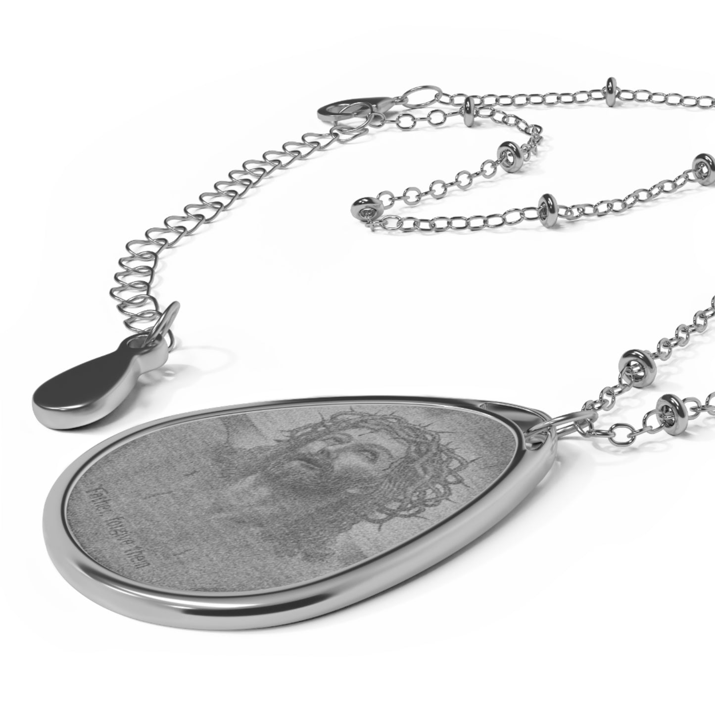 Christ in Words Oval Necklace